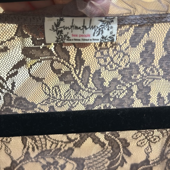 Purple Lace Deep V Long Sleeve Top - Picture 2 of 3